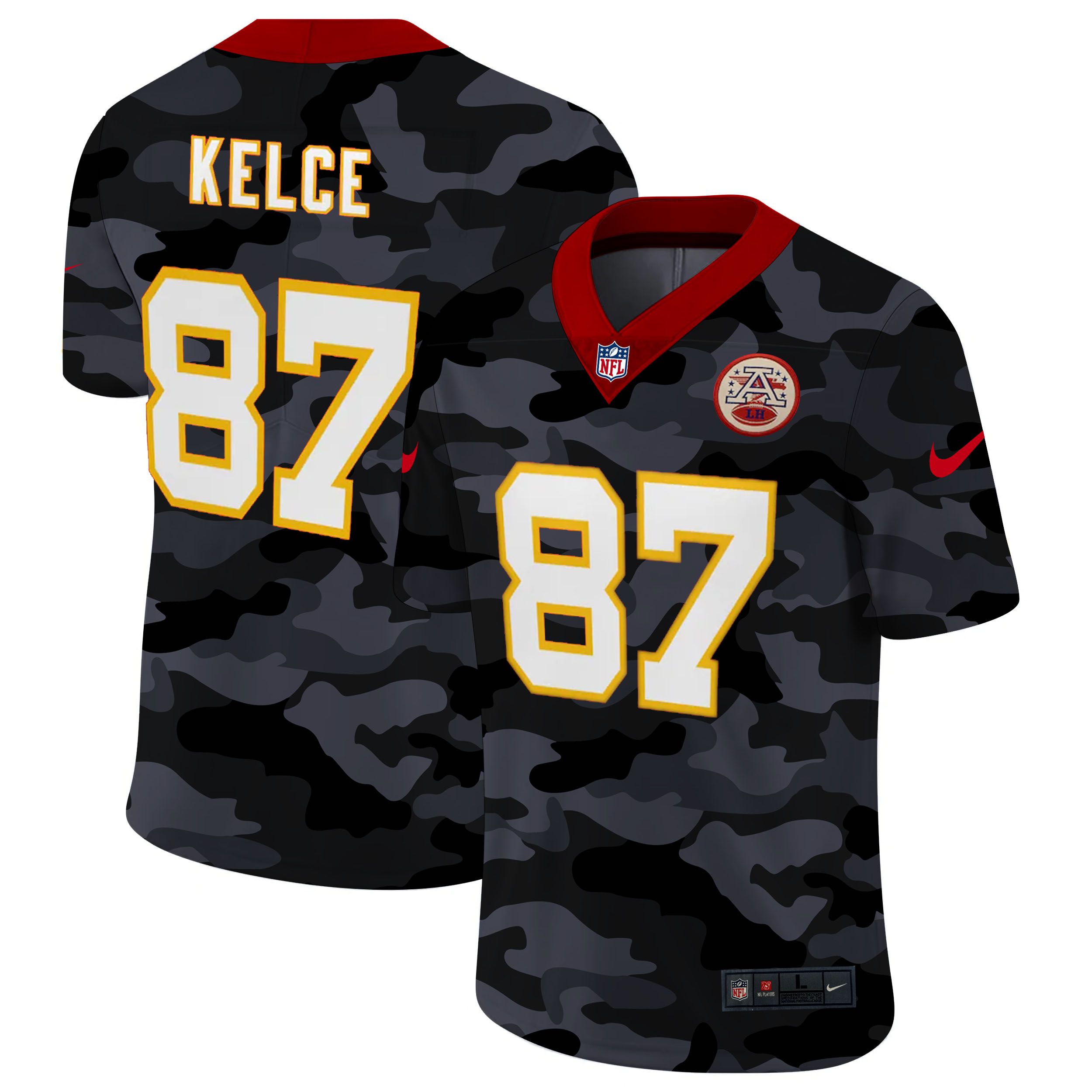 Men Kansas City Chiefs #87 Kelce 2020 Nike 2ndCamo Salute to Service Limited NFL Jerseys->san francisco 49ers->NFL Jersey